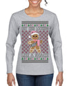 Out Here Looking Like a Snack Cute Xmas Cookie Ugly Christmas Sweater Womens Graphic Long Sleeve T-Shirt