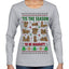 Tis' The Season To Be Naughty Unisex Ugly Christmas Sweater Womens Graphic Long Sleeve T-Shirt