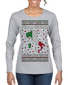 Buon Natale e Felice Anno Nuovo! Merry Christmas and Happy New Year Ugly Christmas Sweater Womens Graphic Long Sleeve T-Shirt