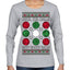 Deck the Halls with Bocce Balls, Funny Classic Italy Italian Sports Ugly Christmas Sweater Womens Graphic Long Sleeve T-Shirt