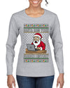 Santa Saw Your Search History, Funny Internet Humor, Ugly Christmas Sweater Womens Graphic Long Sleeve T-Shirt