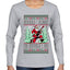 Should I Sleigh Or Should I Go, 80s Rock n' Roll Song, Electric Guitar, Ugly Christmas Sweater Womens Graphic Long Sleeve T-Shirt