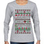 Naughty Nice 41, Ugly Christmas Unisex Sweater List, Extra Festive, Ugly Christmas Sweater Womens Graphic Long Sleeve T-Shirt