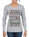 Naughty Nice 41, Ugly Christmas Unisex Sweater List, Extra Festive, Ugly Christmas Sweater Womens Graphic Long Sleeve T-Shirt