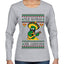 Feliz Navidad Mis Amigos!, Ugly Christmas Sweater Womens Graphic Long Sleeve T-Shirt