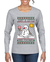 Just A Little Meltdown, Ugly Christmas Sweater Womens Graphic Long Sleeve T-Shirt