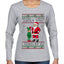When I Think About You I Touch My Elf, Ugly Christmas Sweater Womens Graphic Long Sleeve T-Shirt