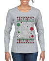 Christmas 6 Meme, Ugly Christmas Sweater Womens Graphic Long Sleeve T-Shirt