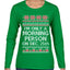I'm Only A Morning Person on December 25th Ugly Christmas Sweater Womens Graphic Long Sleeve T-Shirt