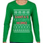 Santa's Favorite Homo Ugly Christmas Sweater Womens Graphic Long Sleeve T-Shirt