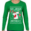 Go Jesus It's Your Birthday Ugly Christmas Sweater Womens Graphic Long Sleeve T-Shirt