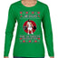 Jesus the Ultimate Deadlifter Funny Ugly Christmas Sweater Womens Graphic Long Sleeve T-Shirt