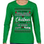 Serial Killer Docs or Christmas Movies Slaying Sleighing Ugly Christmas Sweater Womens Graphic Long Sleeve T-Shirt