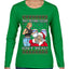 That Santa Mother F Isn't Real Ugly Christmas Sweater Womens Graphic Long Sleeve T-Shirt