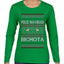 Feliz Navidad Bichota Ugly Christmas Sweater Womens Graphic Long Sleeve T-Shirt