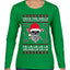 Valhalla Deck The Halls With Skulls & Bodies Ugly Christmas Sweater Womens Graphic Long Sleeve T-Shirt