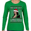 This Is My Ugly Sweater Funny Santa Kamala Harris Ugly Christmas Sweater Womens Graphic Long Sleeve T-Shirt