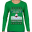 Have a Holly Jawlly Christmas, Cute Shark, Ugly Christmas Sweater Womens Graphic Long Sleeve T-Shirt