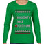 Naughty Nice 41, Simple List, Ugly Christmas Unisex Sweater, Funny Meme, Ugly Christmas Sweater Womens Graphic Long Sleeve T-Shirt