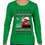 I Could Go Down All Night Long, Ugly Christmas Sweater Womens Graphic Long Sleeve T-Shirt