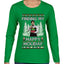 Finding My Happy Holiday, Ugly Christmas Sweater Womens Graphic Long Sleeve T-Shirt
