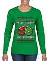 Big and Bobbing, Funny Ugly Christmas Sweater Womens Graphic Long Sleeve T-Shirt