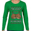 He Loves my Chestnuts, Ugly Christmas Sweater Womens Graphic Long Sleeve T-Shirt