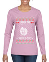 Under The Missle Toe Ugly Christmas Sweater Womens Graphic Long Sleeve T-Shirt