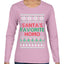 Santa's Favorite Homo Ugly Christmas Sweater Womens Graphic Long Sleeve T-Shirt