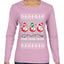 Holiday Spirits Drink Drank Drunk Snowmen Ugly Christmas Sweater Womens Graphic Long Sleeve T-Shirt