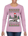 Does Someone Need a Hug? Cute Raccoon Ugly Christmas Sweater Womens Graphic Long Sleeve T-Shirt