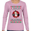 Jesus the Ultimate Deadlifter Funny Ugly Christmas Sweater Womens Graphic Long Sleeve T-Shirt
