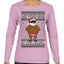 Ask Your Mom If I'm Real Funny Black Santa Claus Censored Ugly Christmas Sweater Womens Graphic Long Sleeve T-Shirt