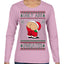 Ugly Ass Sweater Funny Santa Claus Butt Xmas Ugly Christmas Sweater Womens Graphic Long Sleeve T-Shirt