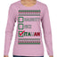 Naughty Nice Italian Funny Italians Italy Colors Ugly Christmas Sweater Womens Graphic Long Sleeve T-Shirt