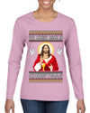 Put Christ Back In Christmas Ugly Christmas Sweater Womens Graphic Long Sleeve T-Shirt