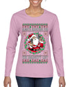 Always Shooting For The Naughty List Ugly Christmas Sweater Womens Graphic Long Sleeve T-Shirt