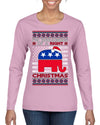I'm Dreaming Of A Right Christmas Republican GOP  Ugly Christmas Sweater Womens Graphic Long Sleeve T-Shirt