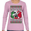 Jing a Di Jing Dominick the Italian Christmas Donkey Ugly Christmas Sweater Womens Graphic Long Sleeve T-Shirt