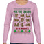 Tis' The Season To Be Naughty Unisex Ugly Christmas Sweater Womens Graphic Long Sleeve T-Shirt