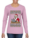 Santa Saw Your Search History, Funny Internet Humor, Ugly Christmas Sweater Womens Graphic Long Sleeve T-Shirt