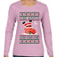 This Santa Loves going down, Funny dirty Humor, Ugly Christmas Sweater Womens Graphic Long Sleeve T-Shirt