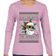 Rollin' Into The Holidays Christmas Sweater, Ugly Christmas Sweater Womens Graphic Long Sleeve T-Shirt