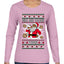 Milk And Cookie Time Christmas Sweater, Ugly Christmas Sweater Womens Graphic Long Sleeve T-Shirt