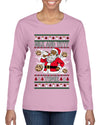Milk And Titty Time Christmas Sweater, Ugly Christmas Sweater Womens Graphic Long Sleeve T-Shirt