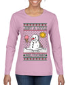 Just A Little Meltdown, Ugly Christmas Sweater Womens Graphic Long Sleeve T-Shirt