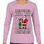 When I Think About You I Touch My Elf, Ugly Christmas Sweater Womens Graphic Long Sleeve T-Shirt