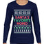 Santa's Favorite Homo Ugly Christmas Sweater Womens Graphic Long Sleeve T-Shirt