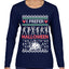 I Prefer Halloween Dancing Skeletons Ugly Christmas Sweater Womens Graphic Long Sleeve T-Shirt