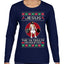 Jesus the Ultimate Deadlifter Funny Ugly Christmas Sweater Womens Graphic Long Sleeve T-Shirt